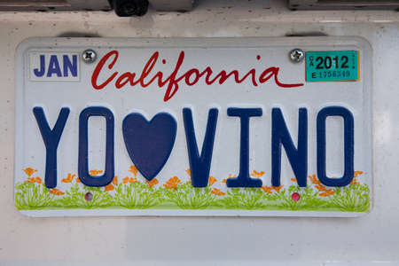 Vanity license plate - California のeditorial素材