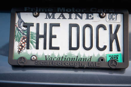 Vanity license plate - Maine のeditorial素材