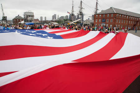 Flag of the United States of America for War of 1812 Bicentennial, USS Constitution Ship and Museum,...
