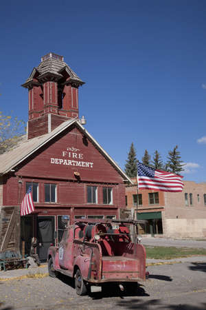 Fire department in Ridgeway, Coloradoのeditorial素材