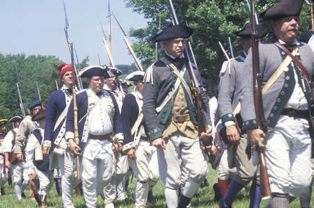 Revolutionary War Reenactment, Freehold, NJ, 218th Anniversary of Battle of Monmouth, Monmouth Battlefield state parkのeditorial素材