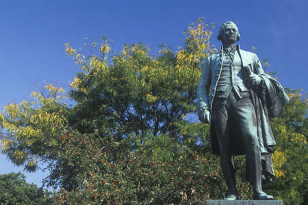 Statue of Alexander Hamilton in Paterson, New Jerseyのeditorial素材