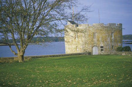 Fort William Henry in New Harbor, MNのeditorial素材