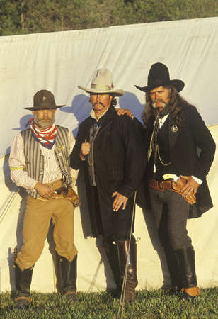 Living history participants during Old West event, CAのeditorial素材