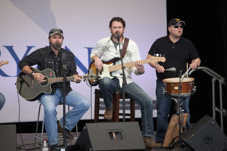 Musicians performing in support of Mitt Romney at a rally during the 2012 Presidential Election