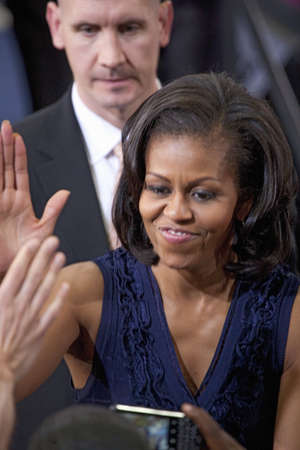 Michelle Obama at a rally during the 2012 Presidential Electionのeditorial素材