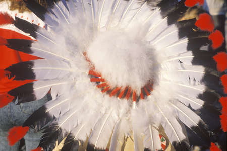 A ceremonial Native American headdress のeditorial素材