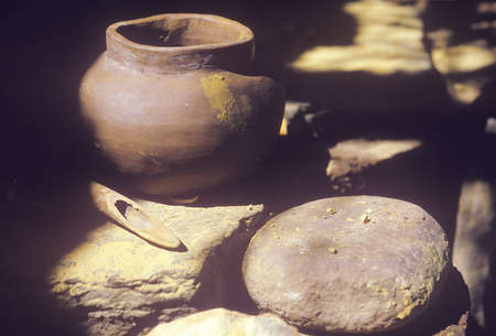 Ancient pottery, Tasalagi Village in the Cherokee Nation, OKのeditorial素材