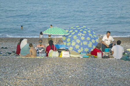 The beach near Antibes, Franceのeditorial素材