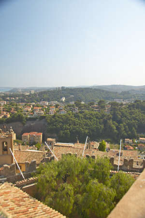 View from Chateau Grimaldi of Haut de Cagnes, Franceのeditorial素材