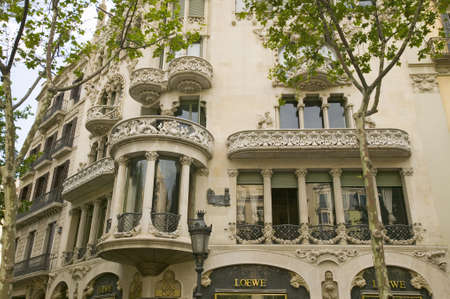 Building by Antoni Gaudi, Barcelona, Spainのeditorial素材