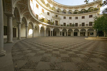 Old Sevillan Courtyard, Sevilla, Andalucia, Southern Spainのeditorial素材