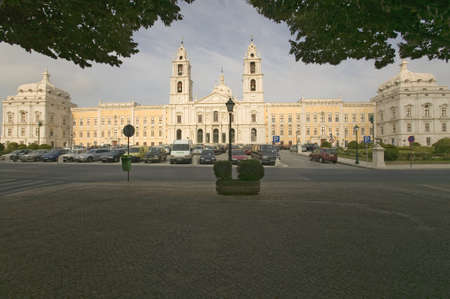 Monumental Baroque Royal Palace of Mafra, Portugal, built in 1717のeditorial素材