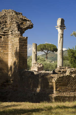 Hadrian's Villa, the Roman Emperor's 'Villa', erected in 118 and 138 AD on 150 acres. It was built by Rome's greatest builder, who was inspired by the Greeks and artists of all kind. Publius Aelius Hadrianus built  "Villa of Hadrian" Tivoli, outside of Roのeditorial素材