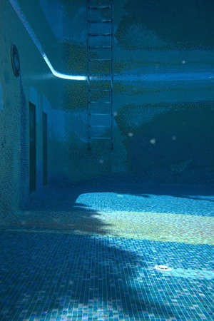 Under water in beautiful tile swimming pool in Capri, Italy, Europeのeditorial素材