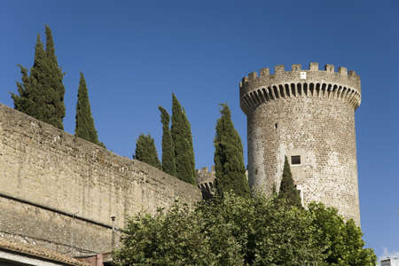 Tivoli Castle, or Castle of Rocca Pia, built in 1461 by Pope Pius II, Tivoli, Italy, Europeのeditorial素材