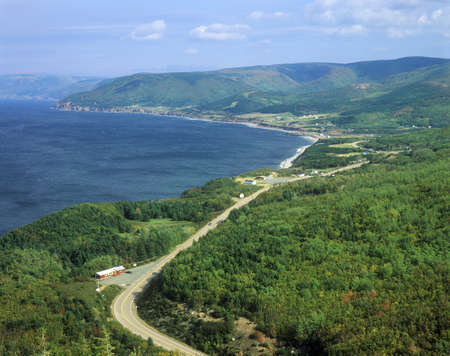 Pleasant Bay View in Cape Breton Nova Scotia, Canadaのeditorial素材