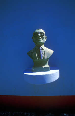Bust of Juan Peron at cemetery burial site of Eva Peron in Buenos Aires, Argentinaのeditorial素材