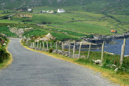 Country roads in West Cork, Irelandのeditorial素材