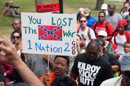 Civil Rights marchers at the National Action to Realize the Dream march and rally for the 50th...
