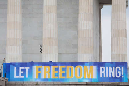 Banner for Let Freedom Ring Anniversary -the Martin Luther King family Commemorate 50th Anniversary Of MLK's March On Washington on August 28, 2013.のeditorial素材