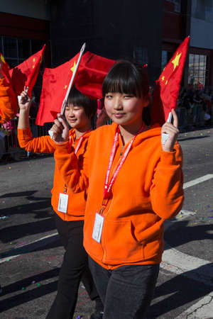 115th Golden Dragon Parade, Chinese New Year, 2014, Year of the Horse, Los Angeles, California, USAのeditorial素材