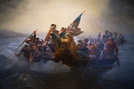 Copy of ""Washington Crossing the Delaware"" by Emanuel Leutzeのeditorial素材