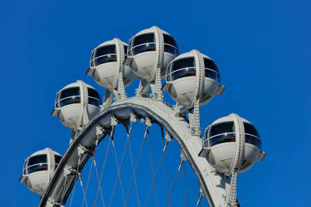Las Vegas, Nevada, USA -  closeup of The High Roller Ferris Wheel off the Strip in Las Vegas, Nevada, USAのeditorial素材