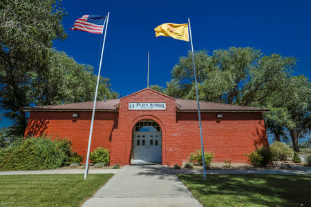 La Plata School, Built in 1926, New Mexico - San Juan Countyのeditorial素材
