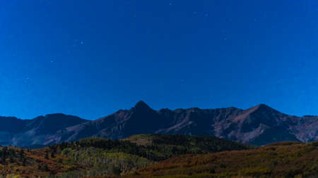 SEPT 25, 2018 - Ridgway Colorado, USA - San Juan Mountains & Stars, Ridgway Coloradoのeditorial素材