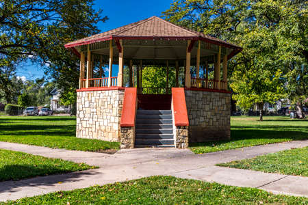 OCTOBER 10, 2018 - Las Vegas, NM, USA - Gazebo in Las Vegas New Mexico, small town Americaのeditorial素材