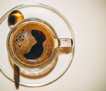 Bosnian Traditional coffee in modern glassの写真素材