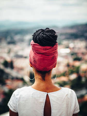 Girl with Head Wrapの写真素材
