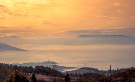 Haze over the city of Sarajevo