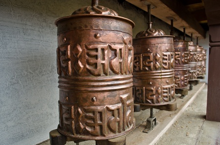 prayer wheels in Nepalのeditorial素材