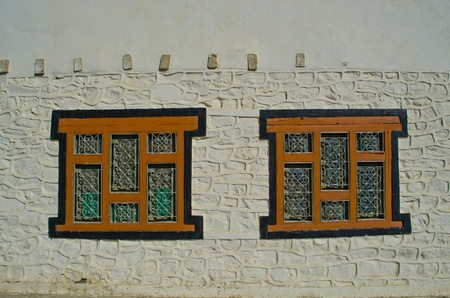 Nepali style windows in Nepalのeditorial素材