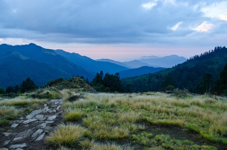 way in mountainの写真素材