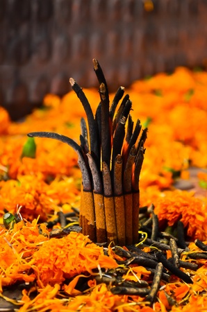 Incense in new year festival,nepalの写真素材