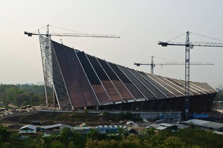 2000-3000 seats auditorium during building processのeditorial素材
