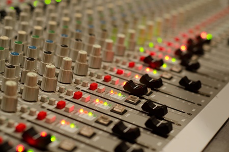 audio sound mixing boardの写真素材