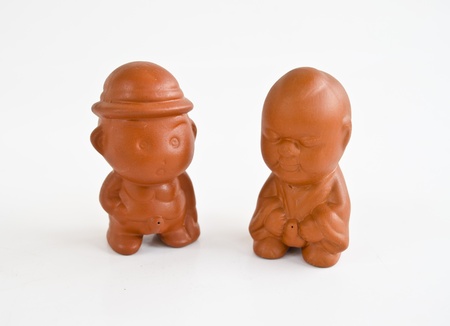 the doll that can split water when you rin hot water on their headの写真素材