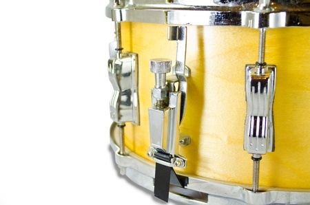 used snare drum's lug i solated on white backgroundの写真素材