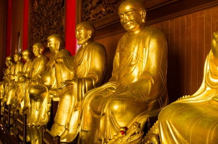 golden chinese god statueの写真素材