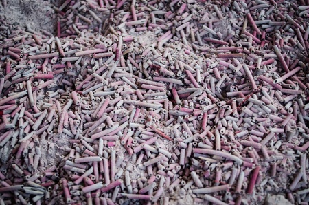 red burned incense backgroundの写真素材