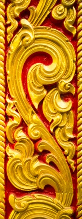 close up of thai golden handcraft