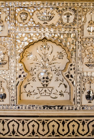 indian style handcraft made from mirrorの写真素材
