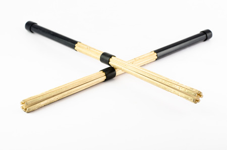 drum stick on white backgroundの写真素材