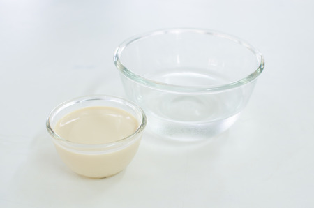 bakery ingredient on white backgroundの写真素材