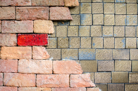 brick and ceramic laying for background