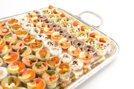 Appetizer Canape on tray